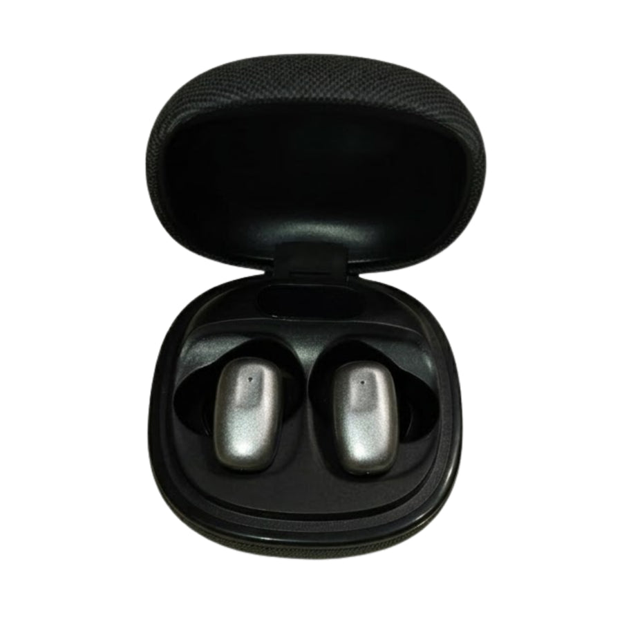 Soniqx True Wireless Bluetooth Earbuds with Deep Bass, Touch Control, Type-C Charging Case & Comfortable Fit – Silver & Black