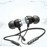 Soniqx Bluetooth Wireless Neckband Earphones with HD Calling, Vibration Alert, Dual Pairing & Magnetic Earbuds – Black