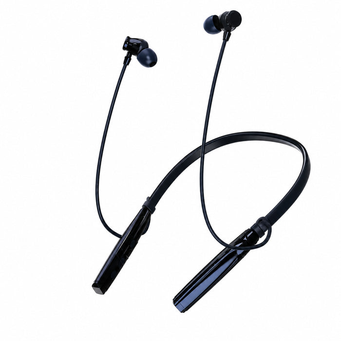 Soniqx Wireless Bluetooth Neckband with ENC, Deep Bass, HD Calling, Type-C Charging & Magnetic Earbuds – Blue