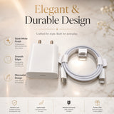 Soniqx 20W USB-C PD Fast Charger with 1M USB-C to Lightning Cable | Wall Adapter for iPhone 14, 13, 12 & 11 Series