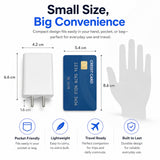 Soniqx Compact Wall Charger for Smartphones, Earbuds, Power Banks & USB Devices | Portable 2 Pin Mobile Charging Adapter | White