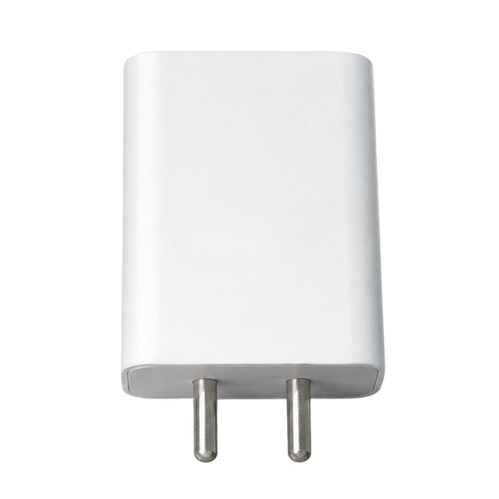 Soniqx Compact Wall Charger for Smartphones, Earbuds, Power Banks & USB Devices | Portable 2 Pin Mobile Charging Adapter | White