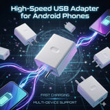 Soniqx USB-A Wall Charger for Smartphones & USB Devices | Compact 2-Pin Mobile Charging Adapter – White
