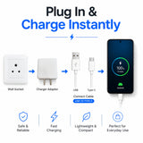 Soniqx USB Wall Charger Adapter for Smartphones & USB Devices | Compact 2 Pin Mobile Charger for Home, Office & Travel