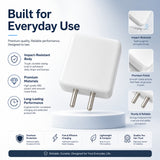Soniqx USB Wall Charger Adapter for Smartphones & USB Devices | Compact 2 Pin Mobile Charger for Home, Office & Travel