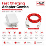 Soniqx USB Wall Charger with USB-A to Type-C Charging Cable Combo for Android Smartphones – Compact Travel Charger