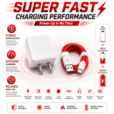 Soniqx USB Wall Charger with USB-A to Type-C Charging Cable Combo for Android Smartphones – Compact Travel Charger