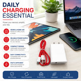 Soniqx USB Wall Charger with USB-A to Type-C Charging Cable | Compact Mobile Charging Adapter for Android Devices