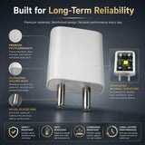 Soniqx 20W USB-C PD Fast Charger with 1M USB-C to Lightning Cable – White