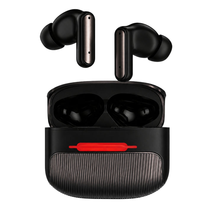 Soniqx TWS Wireless Earbuds with ENC Mic, Low Latency Gaming Mode, 30H Playtime, Touch Controls, IPX4 Water Resistance & Type-C Fast Charging – Black