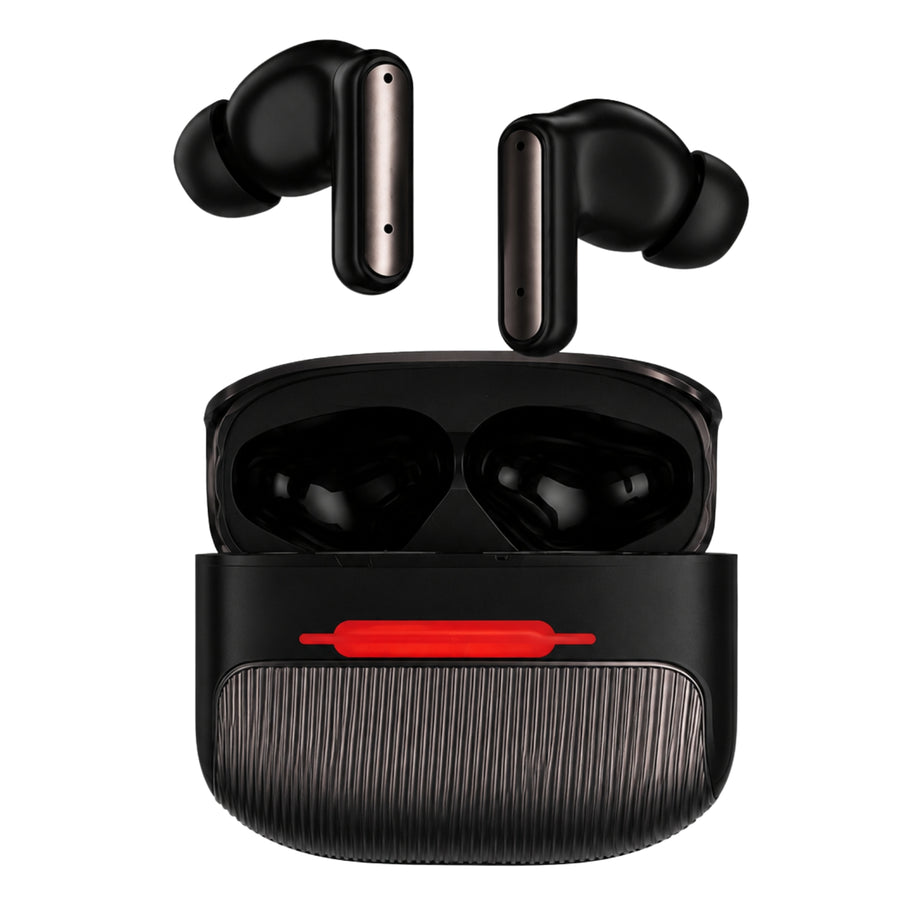 Soniqx TWS Wireless Earbuds with ENC Mic, Low Latency Gaming Mode, 30H Playtime, Touch Controls, IPX4 Water Resistance & Type-C Fast Charging – Black