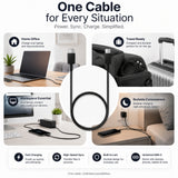 Soniqx USB-C to USB-C Fast Charging Cable | PD Charging & 480Mbps Data Transfer Cable for Smartphones, Tablets & Laptops – Black