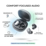 Soniqx True Wireless Bluetooth Earbuds with Deep Bass, Touch Control, Type-C Charging Case & Comfortable Fit – Silver & Black