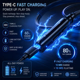 Soniqx Wireless Bluetooth Neckband with ENC, Deep Bass, HD Calling, Type-C Charging & Magnetic Earbuds – Blue