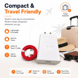Soniqx USB Wall Charger with Type-C Cable | 5V 2.4A Charging Adapter for Android Smartphones & USB-C Devices