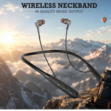 Soniqx Wireless Bluetooth Neckband Earphones with Deep Bass, Built-in Mic & Long Battery Life – Black